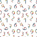 pattern with numbers, bright numbers with a striped pattern Royalty Free Stock Photo